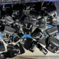 Schwarzer Obsidian Mini Handtasche Anhänger für Schmuck DIY - Größe ca. 25-27*8mm / Obsidian