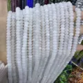 White natural stone abacus beads 4x6mm for DIY jewelry making and accessories - Abacus Bead Style / 4*6mm (Approx. 90 Pieces/Pack) / Natural White Jade