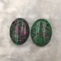 Cabochon ovale en pierre naturelle rubis zoïsite 30x40mm pour accessoires bijoux DIY - Ovale 30*40mm / Ruby Zoisite