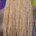 2mm small round orange shell beads for DIY jewelry making semi-finished loose bead strands - 2mm (Approx. 38mm Strand) / Light Orange