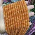 Orange 4x6mm natural stone abacus beads for DIY jewelry making accessories - 4*6mm (Approx 90pcs/Strand) / Treated Red Aventurine