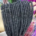 Black natural stone abacus beads with white veins for DIY jewelry - 4*6mm (Approx 90pcs/Strand) / White Veined Black Turquoise
