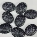Cabochon en pierre naturelle obsidienne flocon de neige 30x40mm pour bijoux DIY - Ovale 30*40mm / Flocon de neige