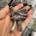 36x10mm Naturstein Brückenperlen in Marmorrosa für DIY Schmuck und Armbänder - Rotlinienstein