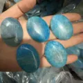 Cabochon en pierre naturelle ovale bleu ciel 30x40mm pour bijoux DIY - Ovale 30*40mm / Agate Veine de Dragon Bleue