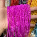 Vibrant 2mm magenta seawater shell round beads for DIY jewelry making accessories - 2mm (Approx. 38mm Strand) / Rose Purple
