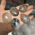Cabochons ovales en agate craquelée naturelle 30x40mm pour la création de bijoux DIY - Ovale 30*40mm / Agate Veine de Dragon Noire