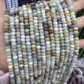 Natural 4x6mm stone abacus rondelle beads for DIY jewelry making and spacer accessories - 4*6mm (Approx. 90 Pieces/Pack) / Amazonite