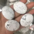 Cabochon en pierre turquoise blanche naturelle ovale 30x40mm pour la création de bijoux - Ovale 30*40mm / Howlite Blanche