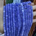 4*6mm purple natural stone abacus beads wheel spacer beads for DIY jewelry making - 4*6mm (Approx. 90 Pieces/Pack) / Sapphire Blue