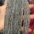 Natural 2mm grey round seawater shell beads for DIY handmade jewelry making and crafting - 2mm (Approx. 38mm Strand) / Light Gray