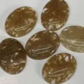 Cabochon en pierre œil de tigre naturelle ovale pour fabrication de bijoux et artisanat - Ovale 30*40mm / Pastèque Café