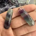 Polierter natürlicher Fluorit-Kristall-Brückenstein für DIY-Schmuckherstellung 36x10mm - Grüner Fluorit
