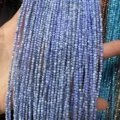 Premium 2mm light blue round shell beads for DIY jewelry making accessories SKU view - 2mm (Approx. 38mm Strand) / Light Blue