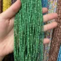 Vibrant 2mm emerald green round shell loose beads for DIY jewelry making and craft projects - 2mm (Approx. 38mm Strand) / Verdant
