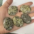 Cabochon ovale en jaspe dalmatien naturel 30x40mm pour la création de bijoux DIY - Ovale 30*40mm / Pierre Tachetée