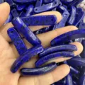 Dunkelblaue gebogene Steinbrückenperlen 36x10mm für handgefertigte DIY Schmuckherstellungsprojekte - Optimierter Lapislazuli