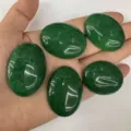Cabochon ovale en pierre naturelle verte 30x40mm pour la création de bijoux - Ovale 30*40mm / Jade Malaisien