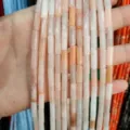 4x13mm light pink and orange Imperial Stone cylinder beads for DIY jewelry making supplies - 4*13mm (Approx. 29 Pieces/Strand) / Pink Aventurine