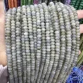 4x6mm natural stone abacus beads for DIY jewelry making in a light green finish - 4*6mm (Approx. 90 Pcs/Strand) / Labradorite