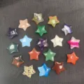 Auswahl an natürlichen sternförmigen Achat- und Kristallstein-Anhängern für DIY-Schmuck - Pentagramm / Ca. 30*8mm / Mehrfarbig