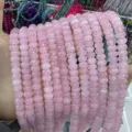 Natural pink rose quartz 5x8mm faceted rondelle beads for DIY jewelry making. - Abacus Bead Style / 5*8mm (Approx. 70 Pcs/Strand) / Rose Quartz
