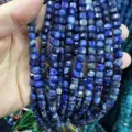 Blue faceted 6mm natural stone cube beads for DIY jewelry making craft accessories - 6mm (Approx 65 Pieces/Pack) / Lapis Tiger Eye