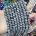 Natural grey faceted abacus stone beads 5x8mm for DIY jewelry making accessories - Abacus Bead Style (59) / 5*8mm (Approx. 70 Pcs/Strand) / Gray