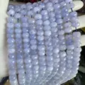 Light blue faceted natural stone abacus wheel loose beads - 5x8mm (Approx. 70 Pcs/Strand) / Aquamarine Blue