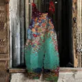 Women bohemian print cotton linen bib jumpsuit casual sleeveless summer beach overall pants - 3XL / Top And Bottom / Color 038