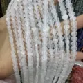 Perle in pietra naturale a forma di cuore bianco 6mm per braccialetti e collane fai-da-te - 6x2mm (Circa 60 Perle Per Filo) / Cristallo di rocca