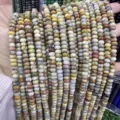 Natural 4x6mm mixed jasper rondelle abacus beads for DIY jewelry making accessories - 90 Pieces/Pack (4*6mm) / Crazy Agate