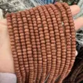 Brown sparkling 4x6mm goldstone abacus spacer beads for DIY jewelry making - 4*6mm (Approx. 90 Pcs/Strand) / Gold Sandstone
