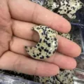 Dalmatiner-Jaspis mondförmiger Naturstein für DIY-Schmuck 30x8mm - Ca. 30*8mm / Dalmatiner-Jaspis-Mond (1 Stück)