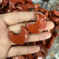 Polierter roter Jaspis Halbmond Stein 30x8mm für DIY-Schmuckzubehör - Ca. 30*8mm / Roter-Jaspis-Mond (1 Stück)