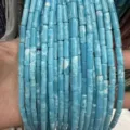 Natural sky blue imperial stone 4x13mm tube beads for DIY jewelry making bracelets - 4*13mm (Approx. 29 Pieces/Strand) / Lake Blue Imperial Jasper