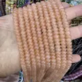 Professional grade 4x6mm peach natural stone abacus beads for elegant DIY jewelry crafting - 4*6mm (Approx. 90 Pcs/Strand) / Lotus root pink