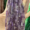 4x13mm cylindrical purple amethyst stone beads for DIY jewelry making - 4*13mm (Approx. 29 Pieces/Strand) / Natural Amethyst