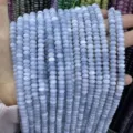 4x6mm light blue natural stone abacus beads for DIY jewelry making and bracelet design - 4*6mm (Approx. 90 Pcs/Strand) / Enhanced Aquamarine