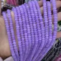 Strands of 4x6mm purple abacus-shaped natural stone wheel beads for DIY jewelry making - 4*6mm (Approx. 90 Pcs/Strand) / Light Purple