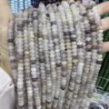 4x6mm natural stone wheel spacer beads in translucent mixed colors for jewelry making - 4*6mm (Approx. 90 Pcs/Strand) / Violet