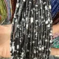 DIY 4x13mm black and white zebra pattern cylindrical stone beads for jewelry making - 4*13mm (Approx. 29 Pieces/Strand) / Black and White Zebra Stone