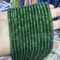 4x6mm dark green faceted abacus rondelle stone beads for DIY jewelry making accessories - 90 Pieces/Pack (4*6mm) / Dark Malay Jade