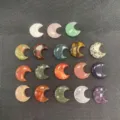Verschiedene 30x8mm halbmondförmige Naturstein- und Achatornamente für DIY-Schmuckherstellung - Mond Mischfarben / Ca. 30*8mm / bunt