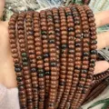 Strand of 4*6mm natural stone abacus rondelle beads in mahogany obsidian style for DIY crafts - 90 Pieces/Pack (4*6mm) / Mahogany Obsidian
