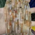 4x13mm cylindrical natural agate tube beads for DIY handmade jewelry and bracelet making - 4*13mm (Approx. 29 Pieces/Strand) / Light Red Agate