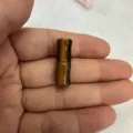 Tiger eye stone bamboo shaped toggle button macro detail view - 8*20MM / Tiger's Eye