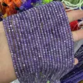Close-up view of purple faceted square cubic zirconia loose beads for jewelry design - Approx 2mm (Approx 175 Pieces) / Dark Purple Zirconia