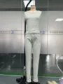 Grey ribbed knit tank top and long pants casual sportswear set for women daily wear. - S / Top And Bottom / Dark Heather Gray