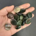 Cabochon tondi in pietra naturale verde da 20 mm per la creazione di gioielli fai-da-te - 20*6mm / Agata dell'India